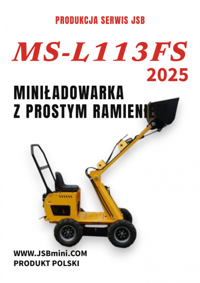 Mini Ładowarka kołowa z prostym ramieniem MS-L113FS JSB - No