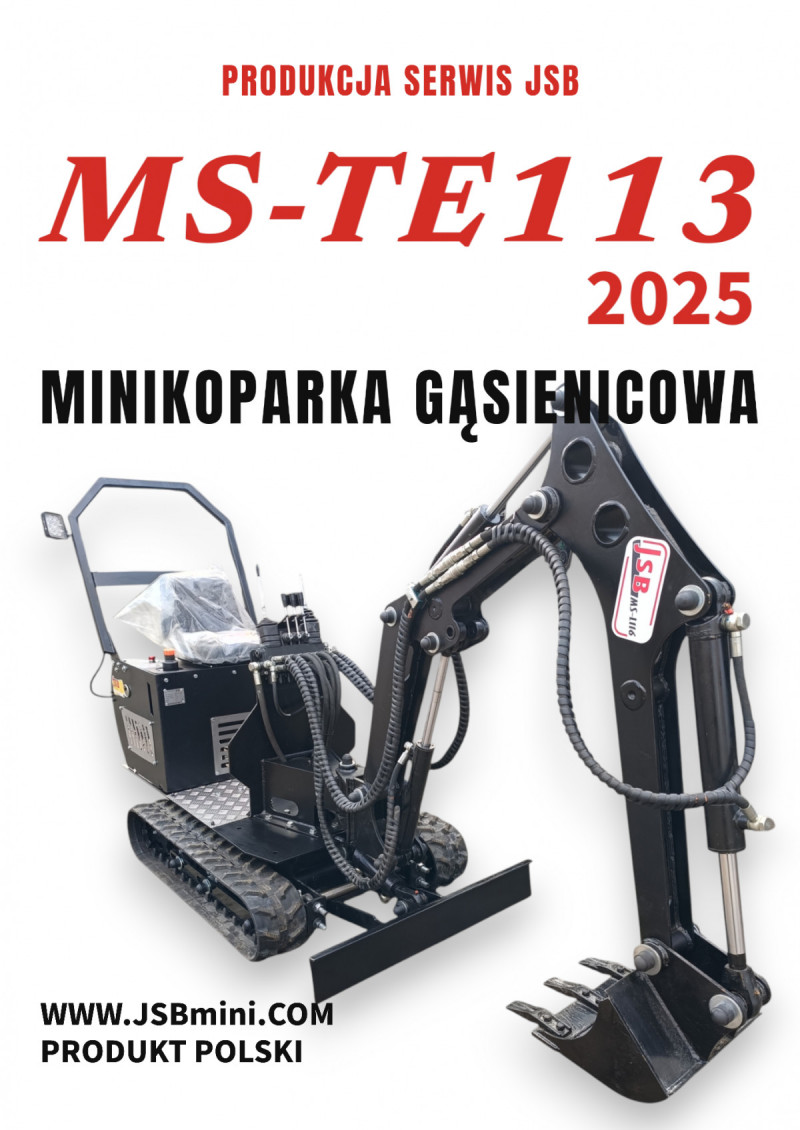 Mini Koparka gąsienicowa MS-TE113 JSB - Nowa 2025 0